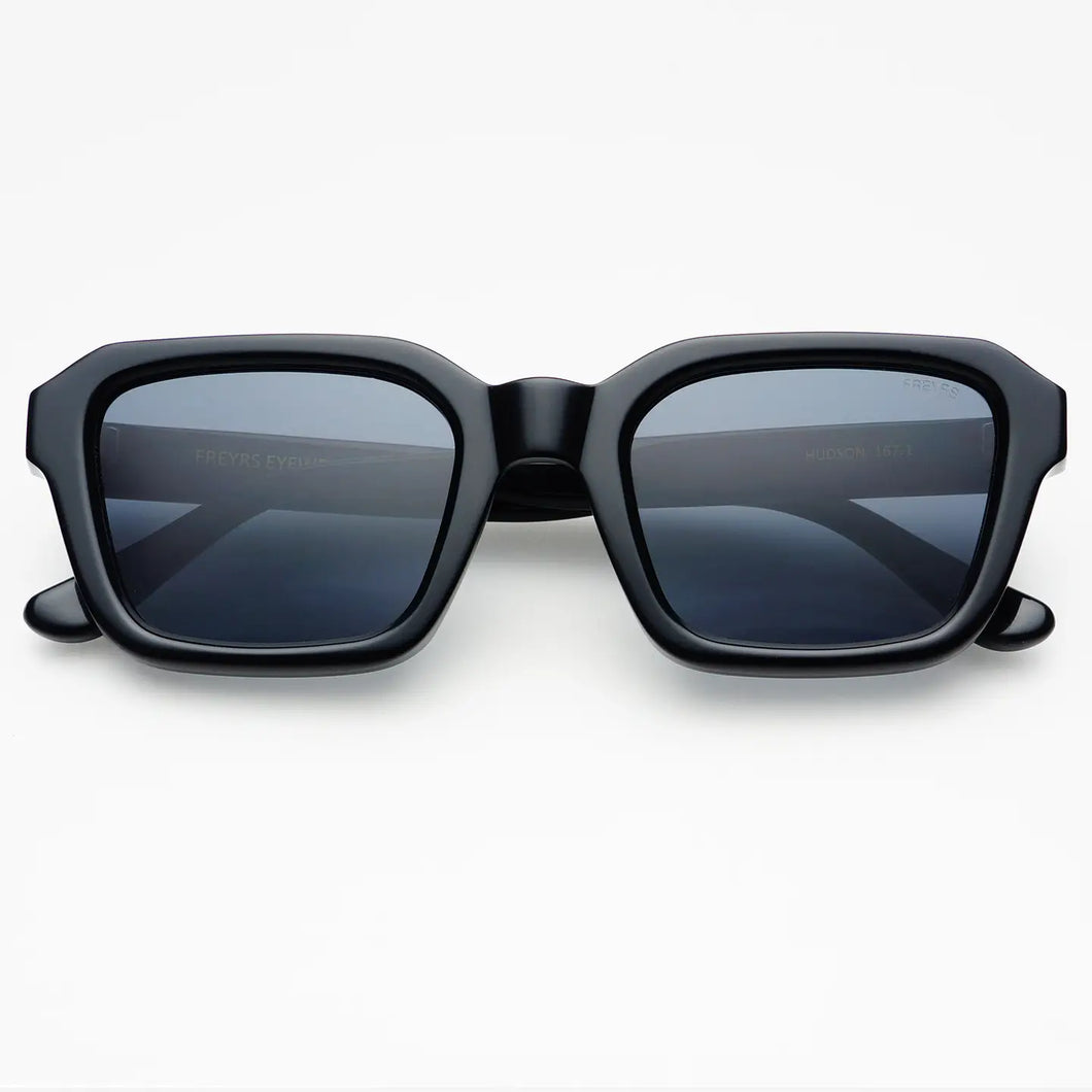 Hudson Acetate Rectangular Sunglasses - Black