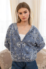 Load image into Gallery viewer, Pine Fuzzy Knit Hoodie Cardigan
