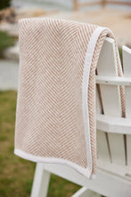 Load image into Gallery viewer, Harborview Herringbone Tan Blanket - Chappy Wrap

