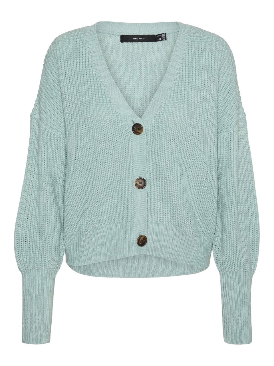 Lea V-Neck Cuff Cardigan Sea Mist