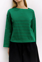 Load image into Gallery viewer, Moore Striped Long Sleeve Green + Brown
