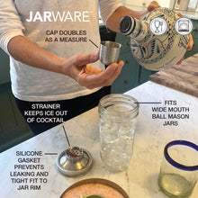 Load image into Gallery viewer, Jarware Cocktail Shaker Lid for Wide Mouth Mason Jar
