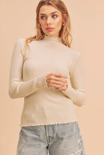 Load image into Gallery viewer, Marcey Ribbed Turtleneck - White
