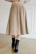 Load image into Gallery viewer, Almond Polka Dot Circle Skirt
