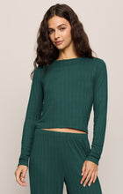 Load image into Gallery viewer, Aries Knit Long Sleeve Top- Velvet Green
