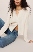 Load image into Gallery viewer, Medina Pointelle Cardigan - Cloud
