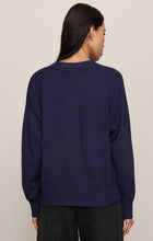 Load image into Gallery viewer, Cloud Spun V-neck Sweater- Oxford Blue
