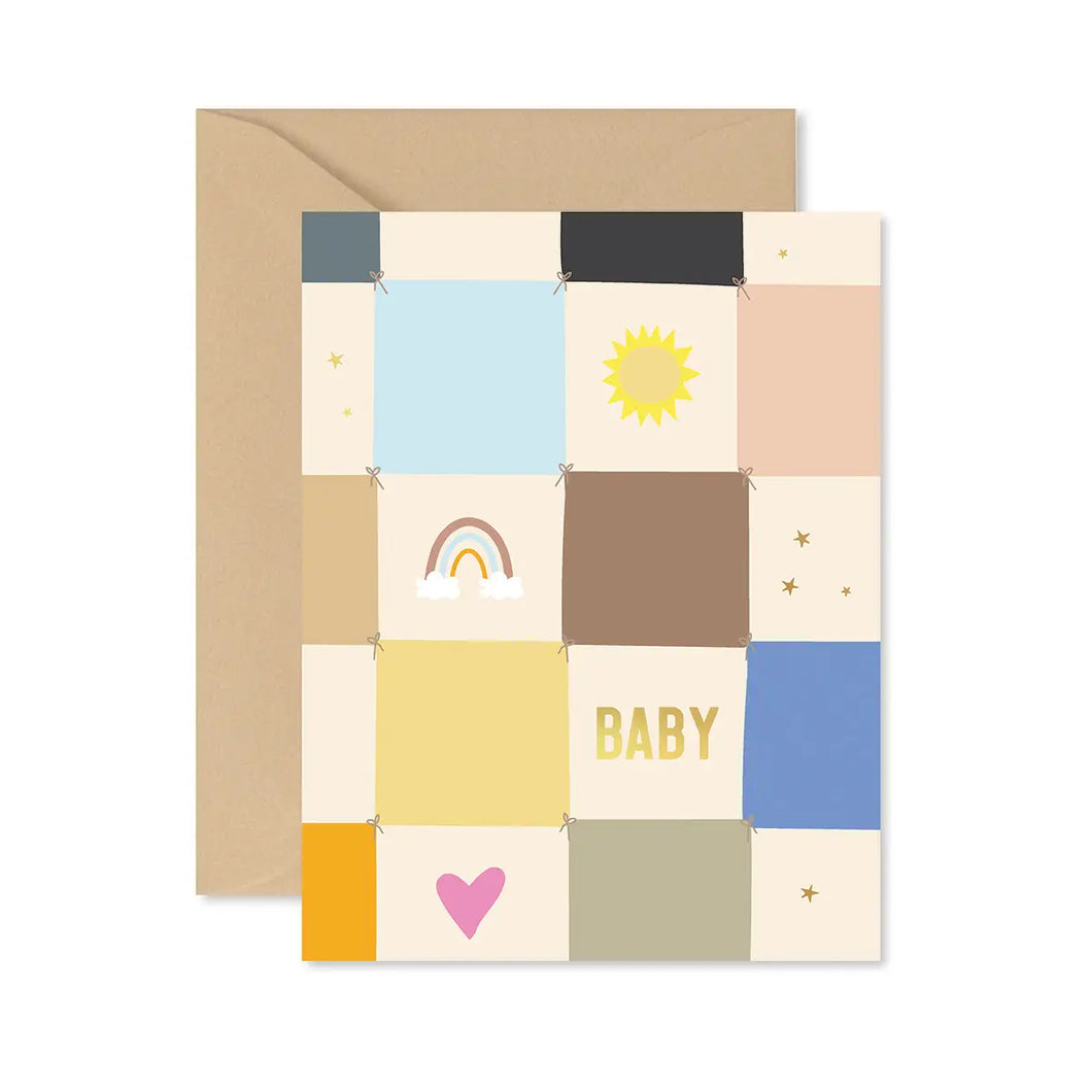 Baby Quilt Checkerboard Greeting Card