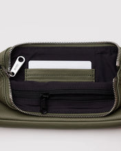 Load image into Gallery viewer, Baggu Recycled Leather Pochette- Loden
