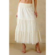 Load image into Gallery viewer, Cream Textured Layered Skirt

