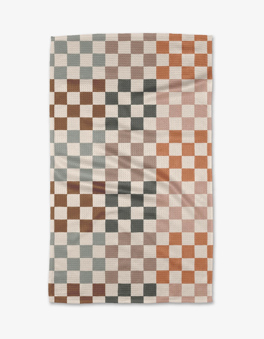 Geometry Tea Towel- Autumn Checkers