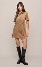 Load image into Gallery viewer, Leone Suede Mini Dress - Light Sand
