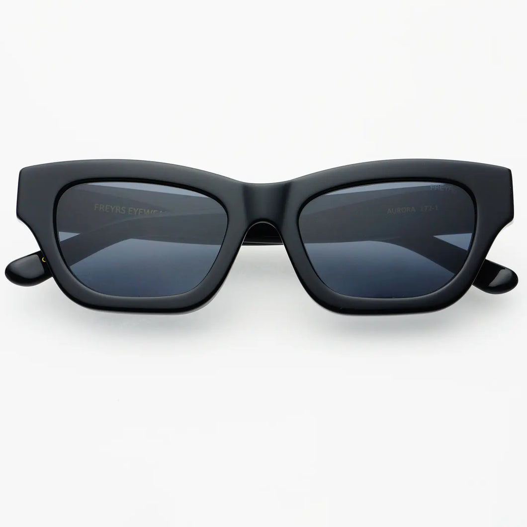 Aurora Acetate Cat Eye Sunglasses - Black