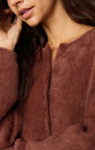 Load image into Gallery viewer, Winterglow Fluffy Cardigan- Rosewood
