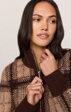 Load image into Gallery viewer, Frostline Plaid Cardigan- Toasted Almond
