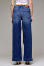 Load image into Gallery viewer, Pintuck 32&quot; - Dark Wash High Rise Wide Leg
