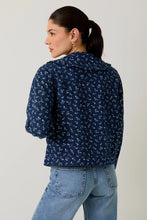 Load image into Gallery viewer, Peter Pan Collar Print Denim Jacket
