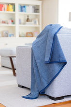 Load image into Gallery viewer, Harborview Herringbone Navy Blanket - Chappy Wrap
