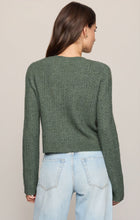 Load image into Gallery viewer, Medina Pointelle Cardigan - Monstera
