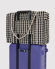 Load image into Gallery viewer, Baggu Cloud Carry-on- Black and Cream Gingham
