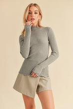 Load image into Gallery viewer, Marcey Ribbed Turtleneck - Grey
