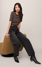 Load image into Gallery viewer, Freida Striped Tee Wild Mushroom
