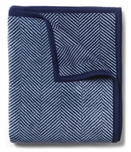 Load image into Gallery viewer, Harborview Herringbone Navy Blanket - Chappy Wrap
