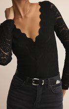 Load image into Gallery viewer, Nightfall Lace Bodysuit Black
