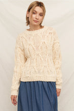 Load image into Gallery viewer, Ivory Cable Knit Sweater
