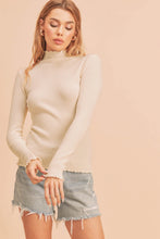 Load image into Gallery viewer, Marcey Ribbed Turtleneck - White
