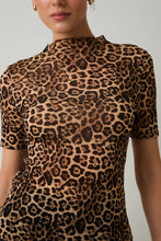 Load image into Gallery viewer, Wild Mock Neck Half Sleeve Mesh Top
