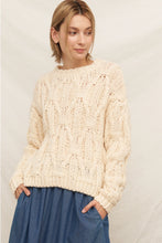 Load image into Gallery viewer, Ivory Cable Knit Sweater
