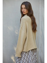 Load image into Gallery viewer, Tan Knit Sweater Mock Neck
