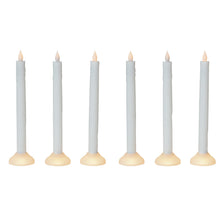 Load image into Gallery viewer, LED Taper Candles w/ Holder in Box, Set of 6

