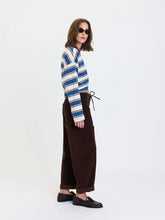 Load image into Gallery viewer, Villa Drawstring Barrel Leg Pant- Chocolate
