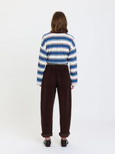 Load image into Gallery viewer, Villa Drawstring Barrel Leg Pant- Chocolate
