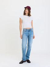 Load image into Gallery viewer, Rebel Mid-Rise Slim Straight- On Repeat
