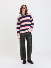 Load image into Gallery viewer, Carlyle Everyday Crew Sweater Coral Stripe
