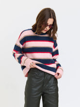 Load image into Gallery viewer, Carlyle Everyday Crew Sweater Coral Stripe
