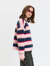 Load image into Gallery viewer, Carlyle Everyday Crew Sweater Coral Stripe
