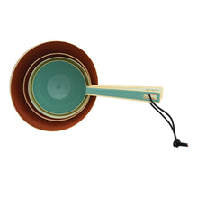 Load image into Gallery viewer, Enameled Measuring Cups with Leather Tie - Set of 4
