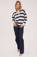 Load image into Gallery viewer, Britt Polo - Navy Stripe
