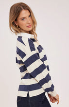Load image into Gallery viewer, Britt Polo - Navy Stripe
