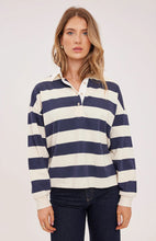 Load image into Gallery viewer, Britt Polo - Navy Stripe
