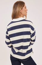 Load image into Gallery viewer, Britt Polo - Navy Stripe
