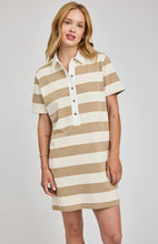 Load image into Gallery viewer, Colbie Dress - Khaki Stripe
