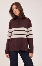 Load image into Gallery viewer, Idris Striped Sweater- Fig
