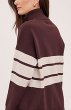 Load image into Gallery viewer, Idris Striped Sweater- Fig
