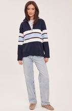 Load image into Gallery viewer, Idris Striped Sweater- Navy
