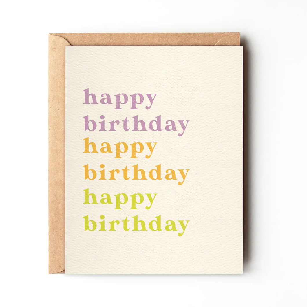 Happy Birthday - Simple Colorful Card